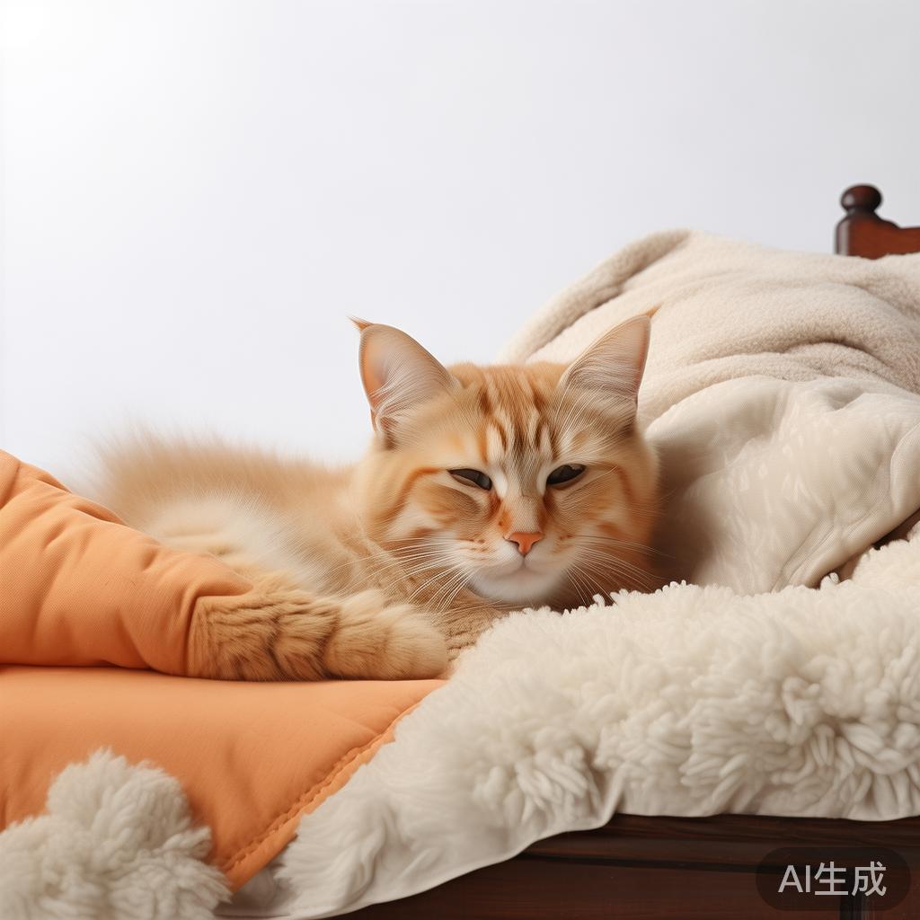南方冬天猫钻被窝怎么办，我铺了块旧电热毯在床尾