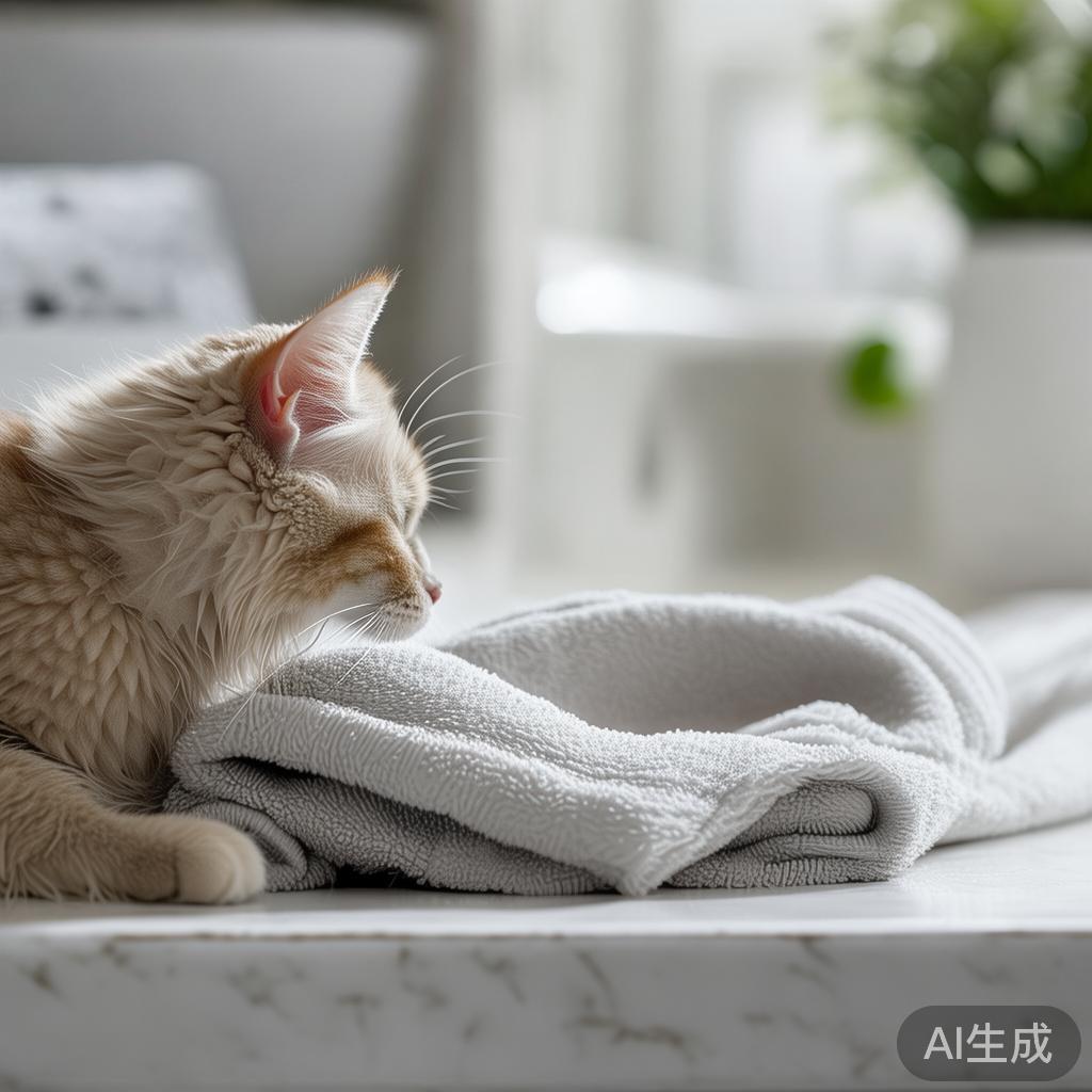 冬天给猫洗澡怎么样才不感冒？我试了3个方法，最后发现速干毛巾最管用