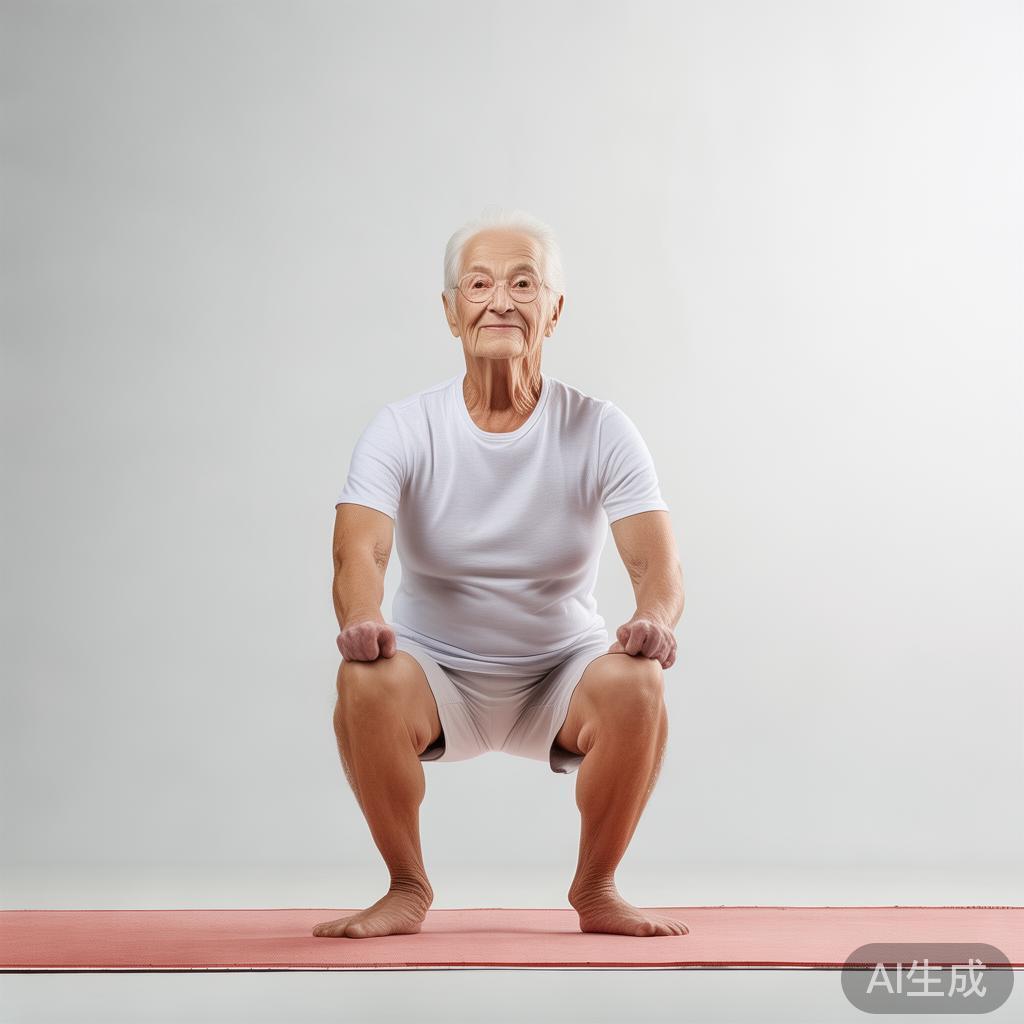 老人做深蹲需要几步才能保护膝盖?
